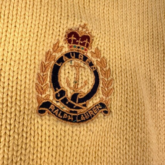 Ralph Lauren Nautical Lacoste Sweater Mens Vintage Embroidered Crest Classic - Picture 3 of 16